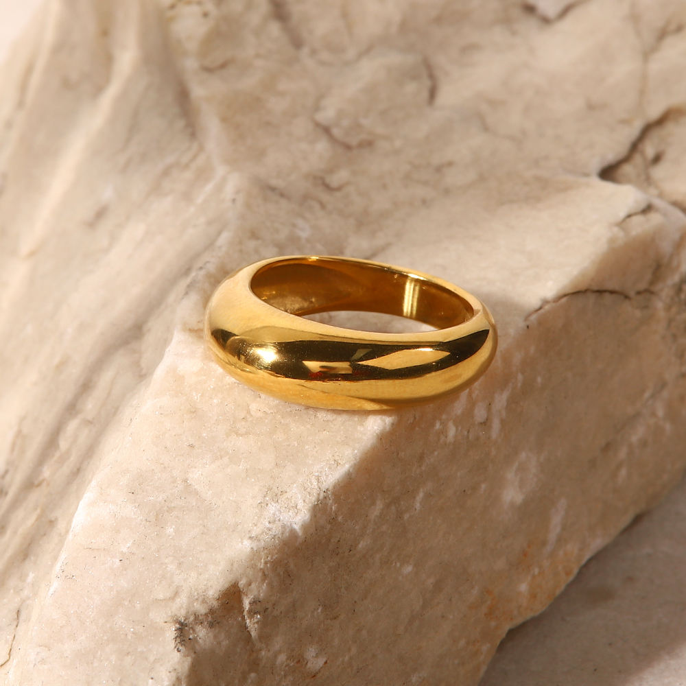 Rosie High Polished Round Chunky Ring