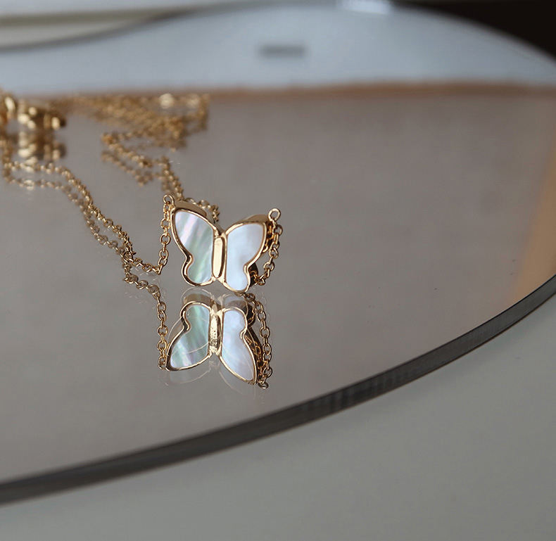 Nora Butterfly Pearl Necklace