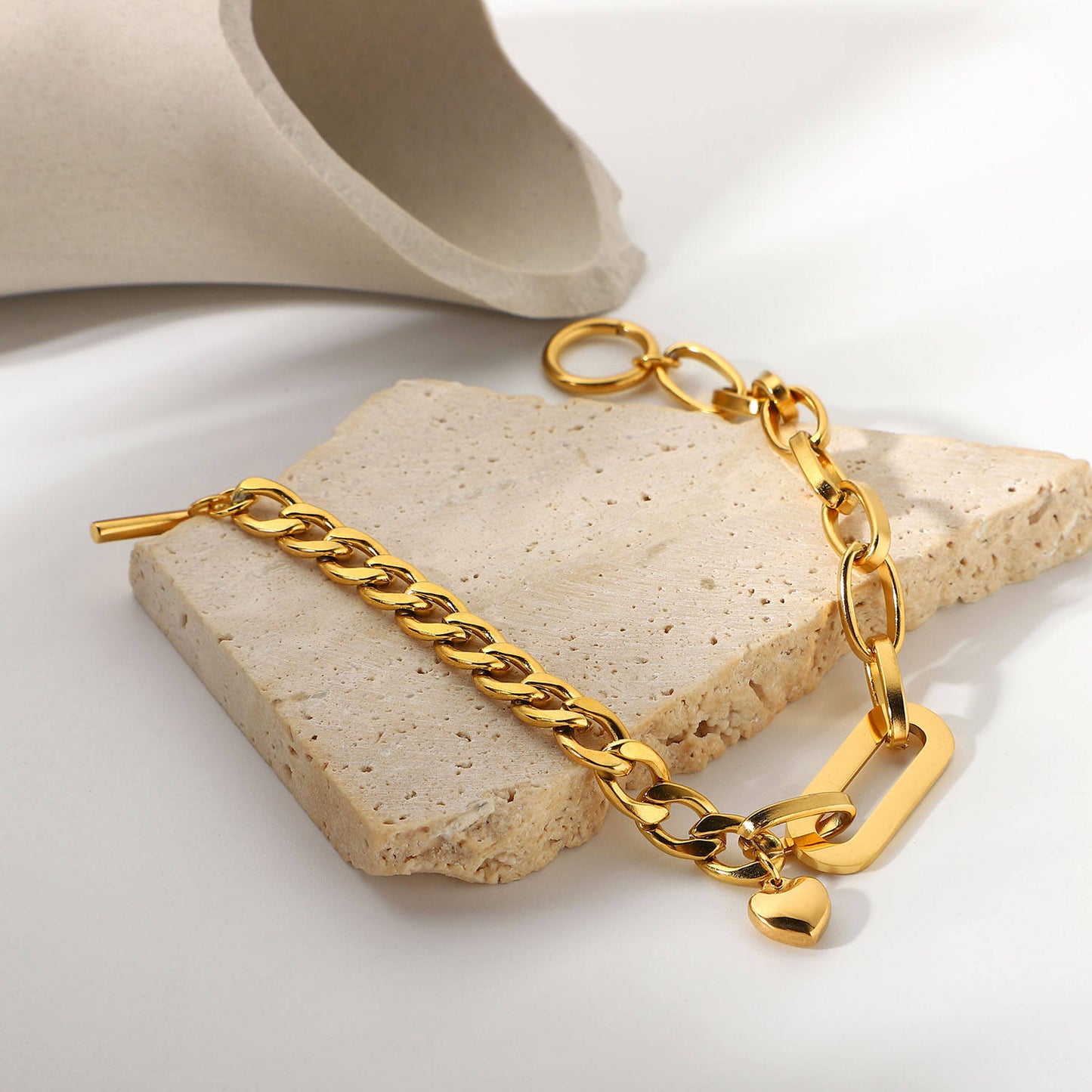 Belen Oval Link Dual Design Bracelet