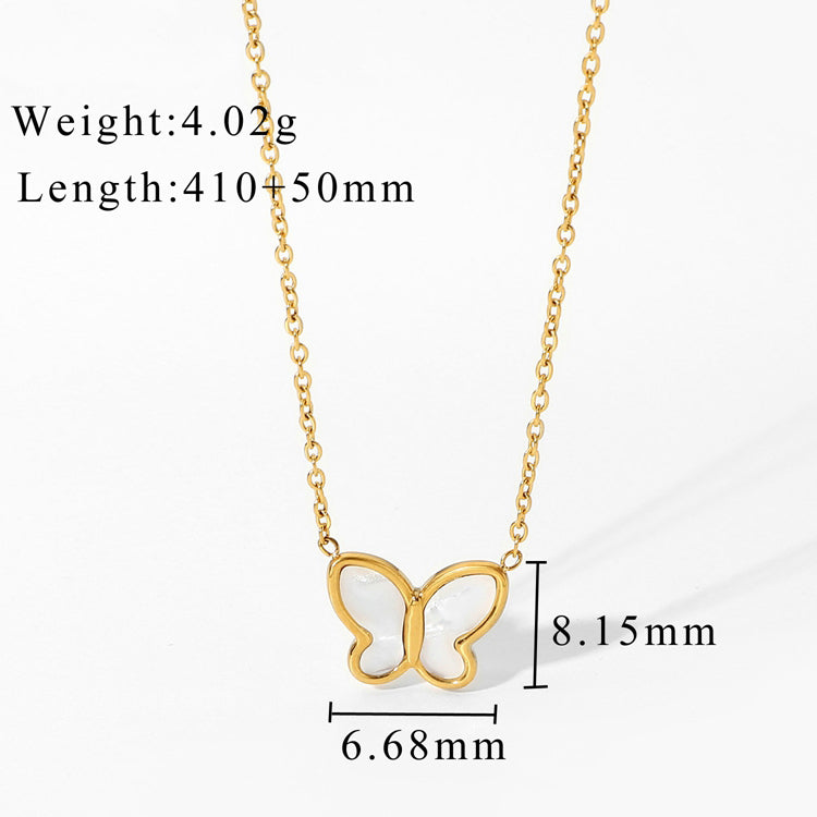 Nora Butterfly Pearl Necklace