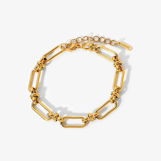 Benilda Paperclip Rectangle Link Chain Bracelet