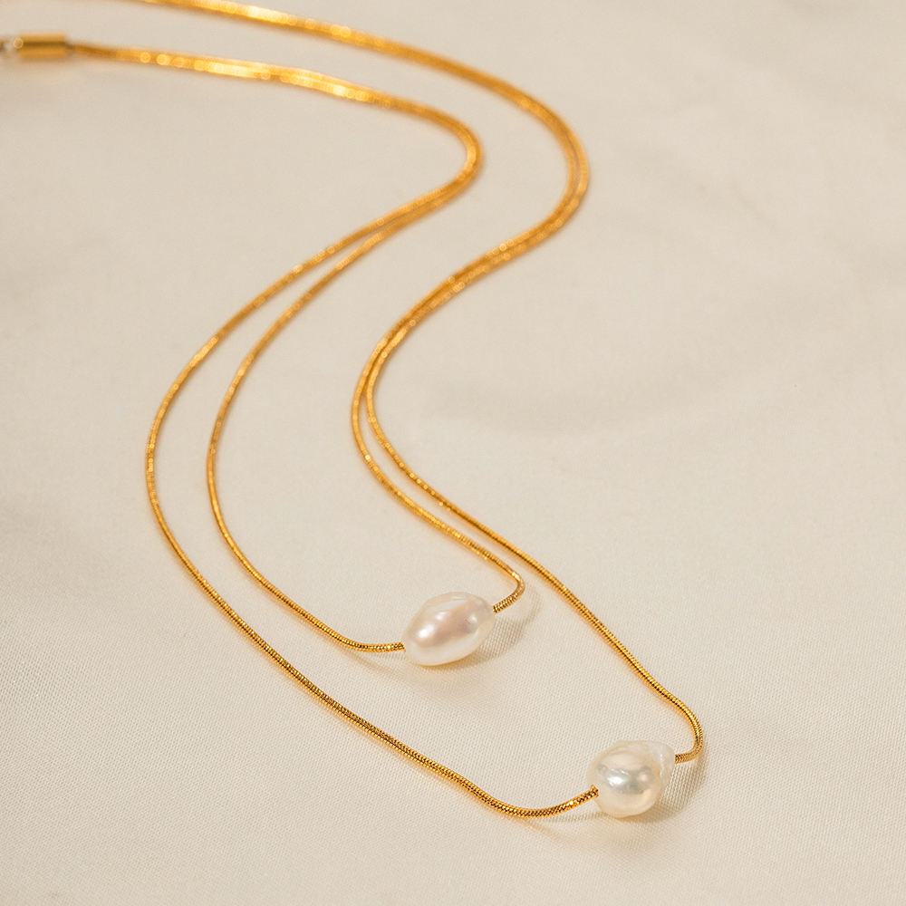 Norma Double Layered Freshwater Pearl Necklace