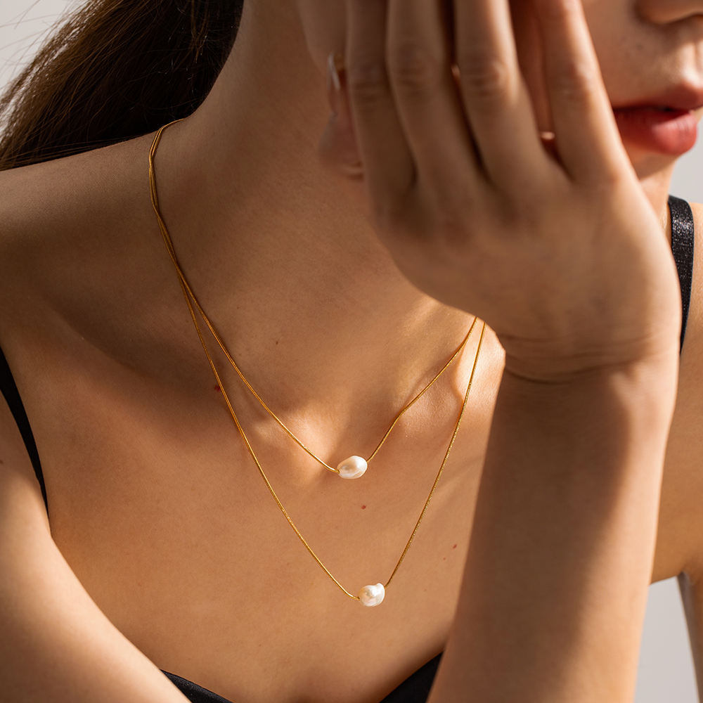 Norma Double Layered Freshwater Pearl Necklace