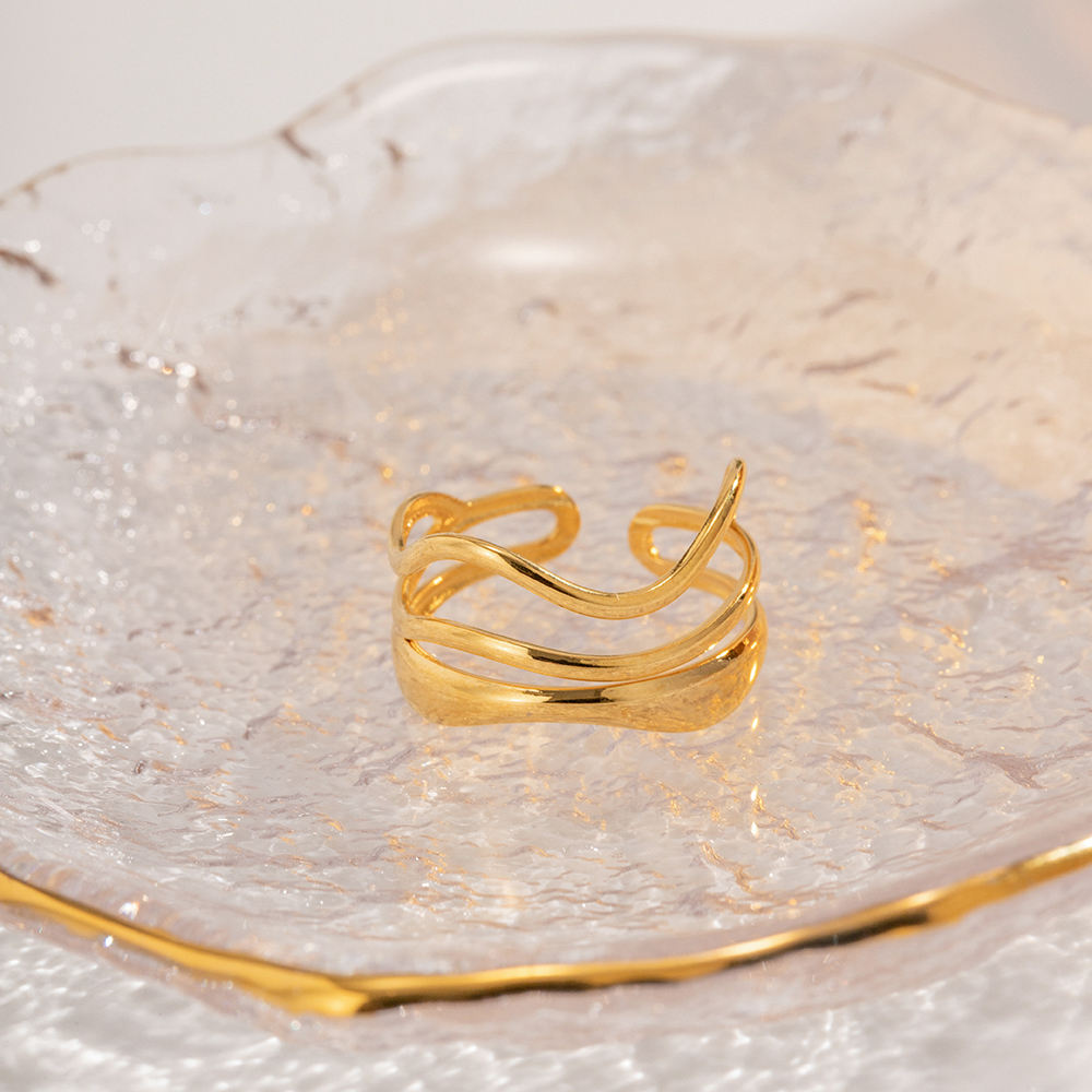 Rosanna Multi-layer Ripple Open Ring