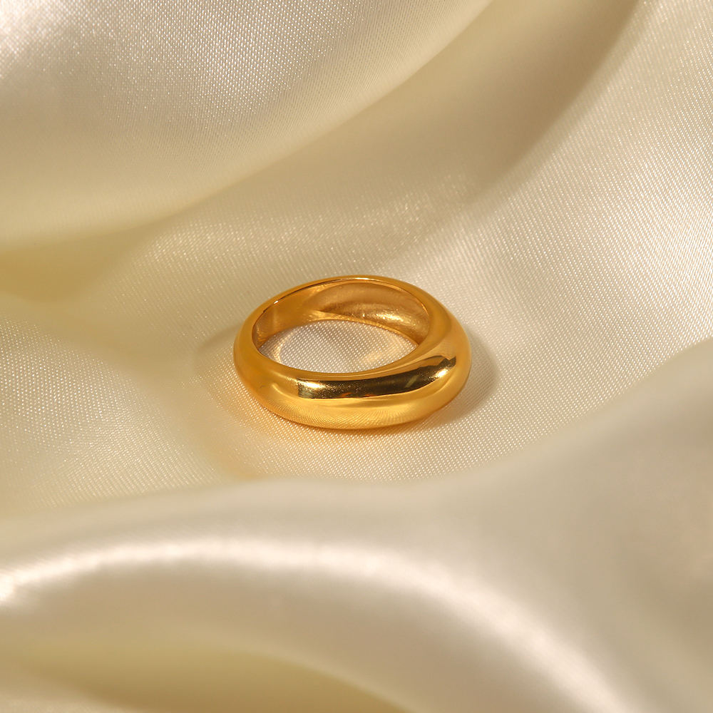 Rosie High Polished Round Chunky Ring