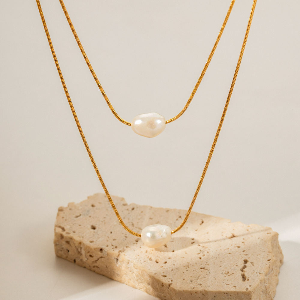 Norma Double Layered Freshwater Pearl Necklace