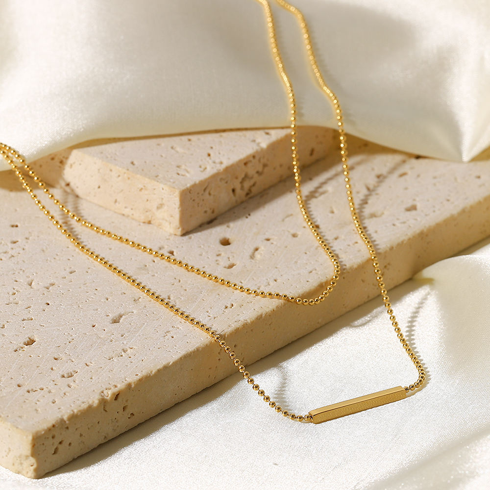 Nerissa Double Layer Bar Necklace