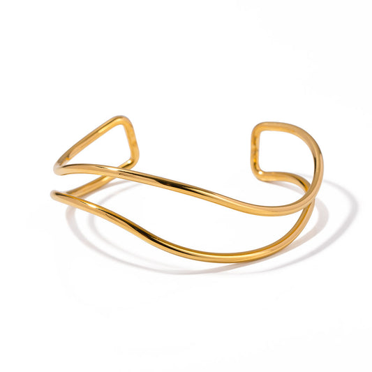 Bienvenida Minimalist Double Layer Bangle