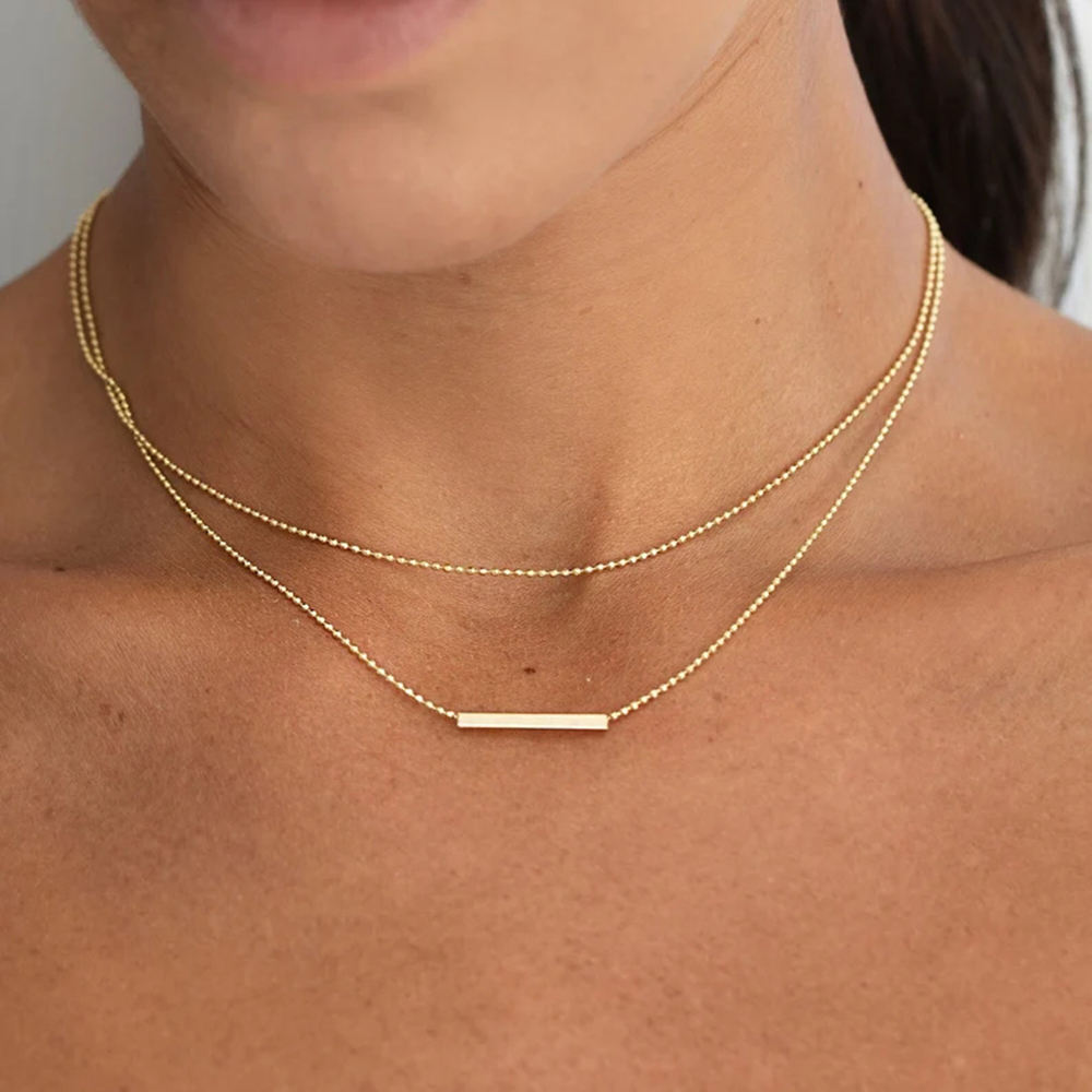 Nerissa Double Layer Bar Necklace