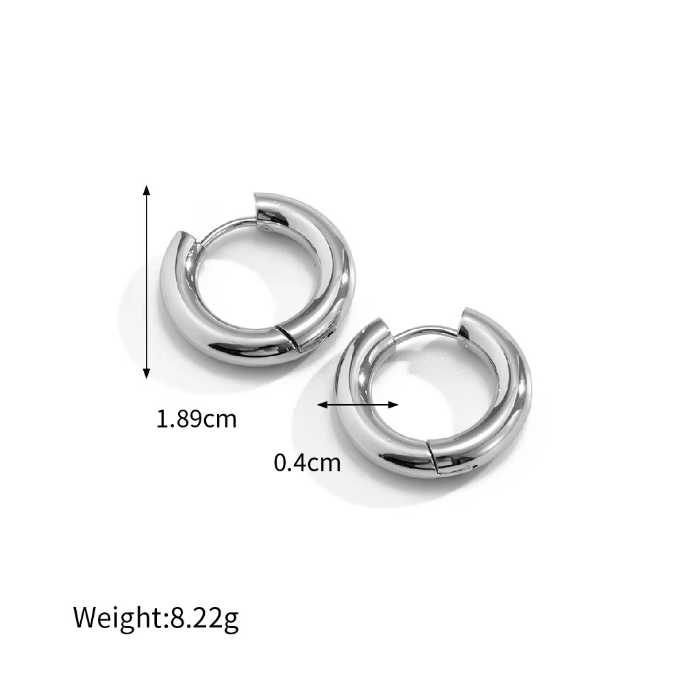 Ellie Circle Hoop Earrings (Gold, Silver)