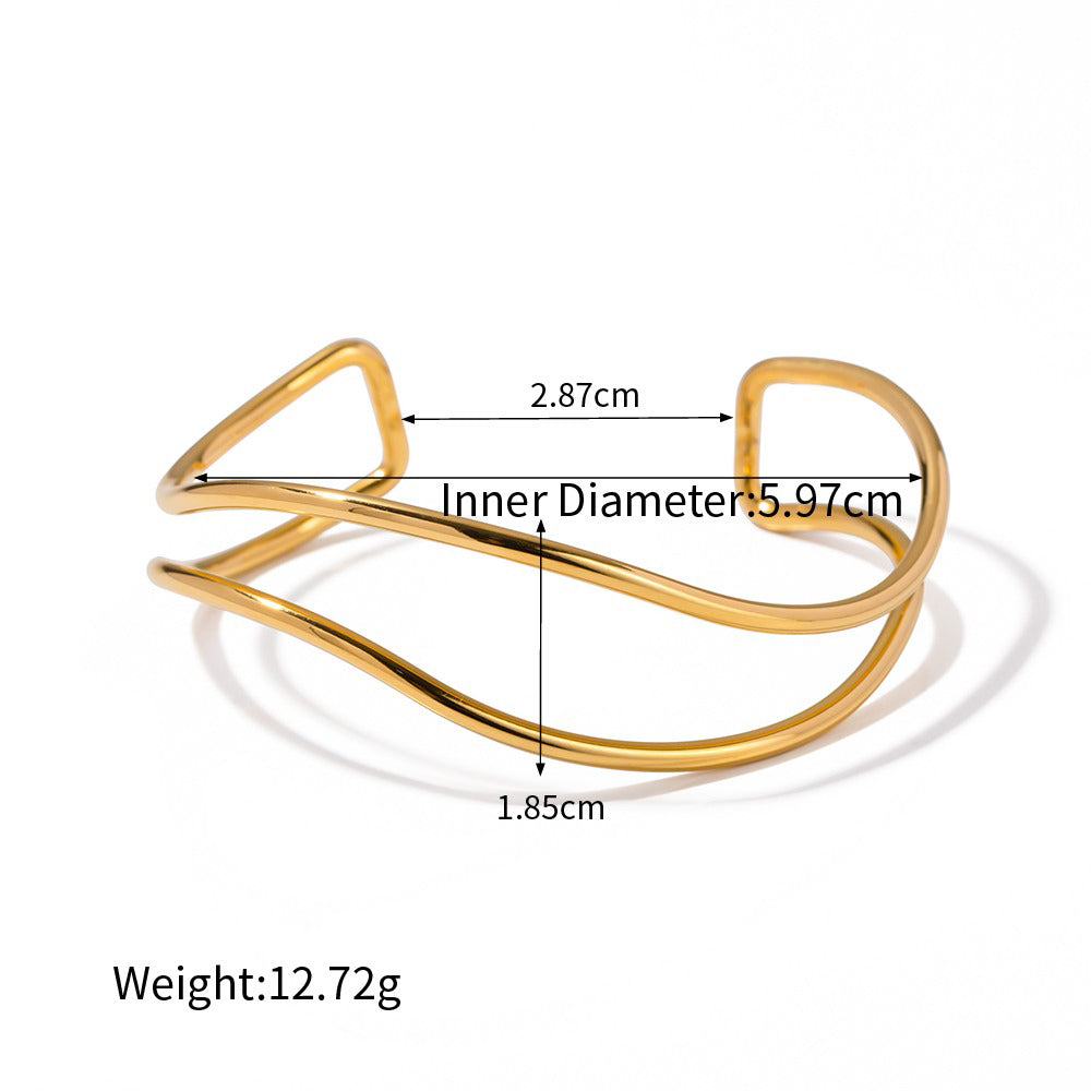 Bienvenida Minimalist Double Layer Bangle
