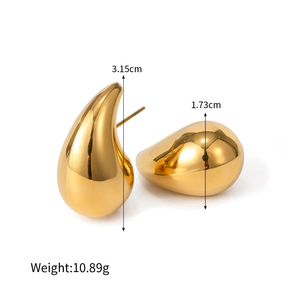 Gold Elaine Tear Drop Earrings