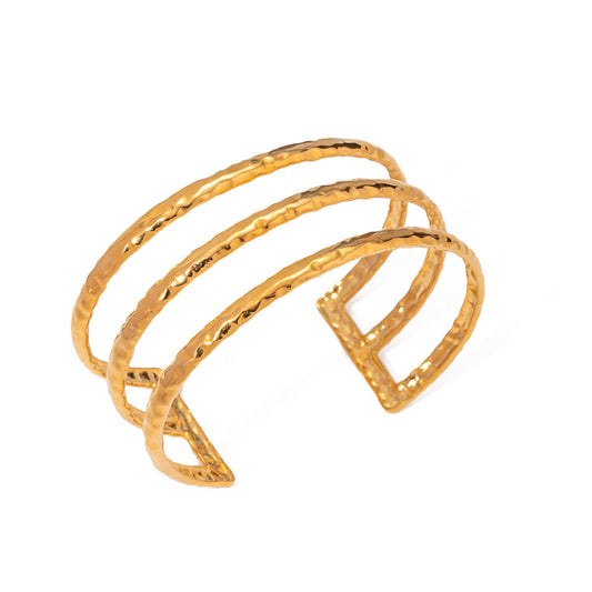 Blanca Minimalist 3 Layer Bangle
