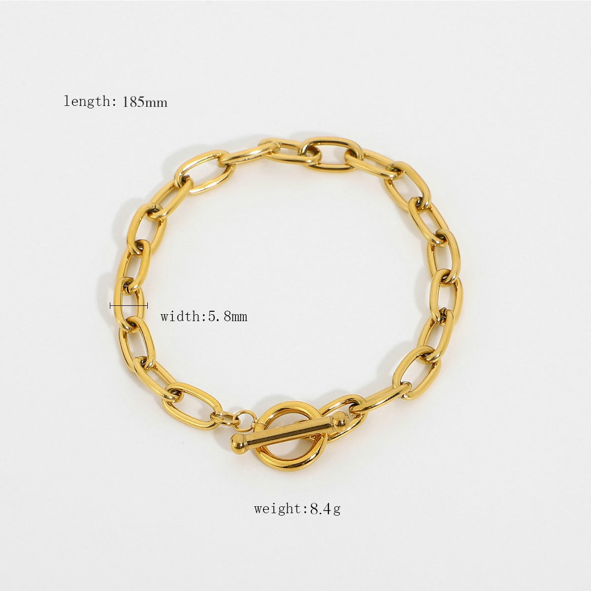 Beatriz Round Link Chain Bracelet
