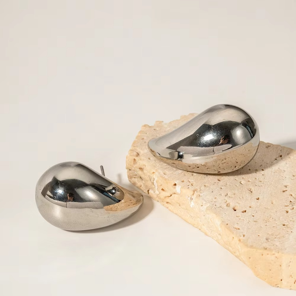 Silver Elaine Tear Drop Earrings