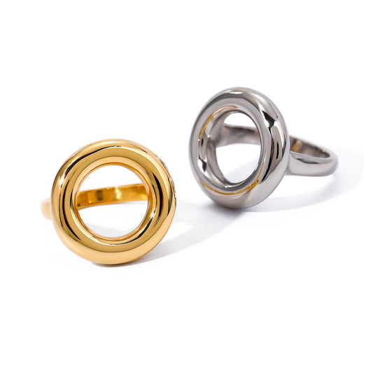 Gold Roxanne Chunky Hoop Ring