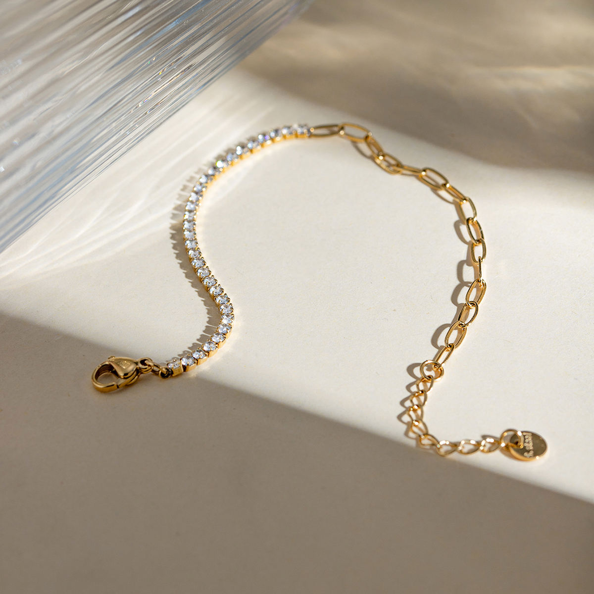 Benita Dual Tennis and Chain Bracelet