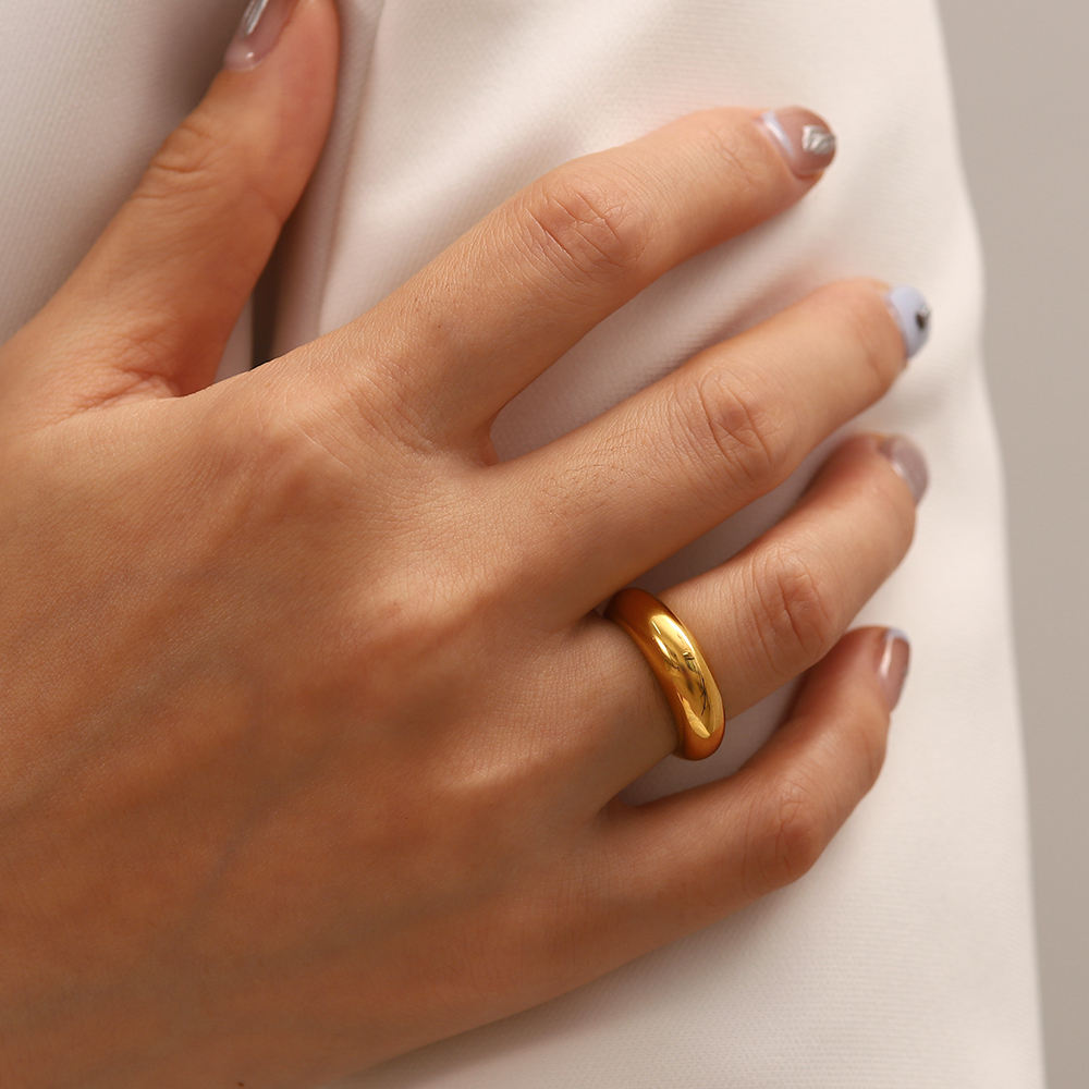Rosie High Polished Round Chunky Ring