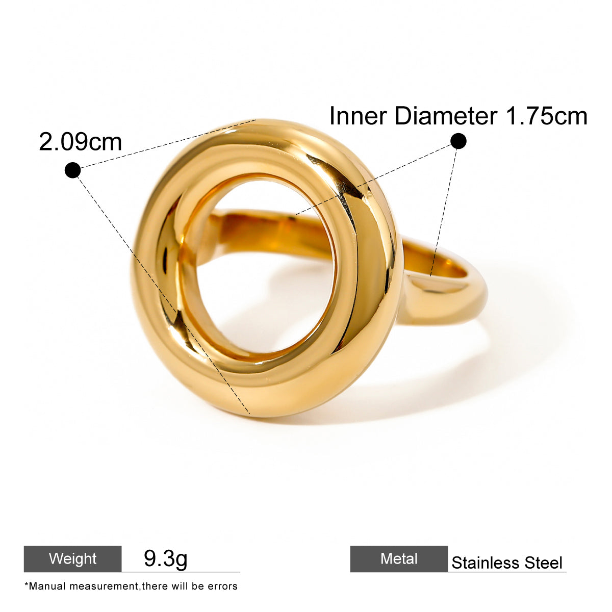 Gold Roxanne Chunky Hoop Ring
