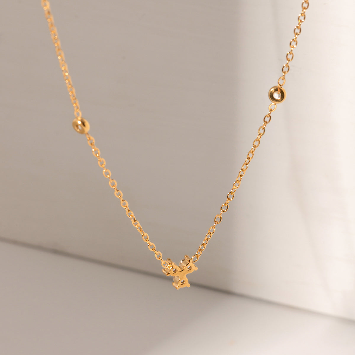 Natalia Triple Pendant Cubic Zirconia Necklace