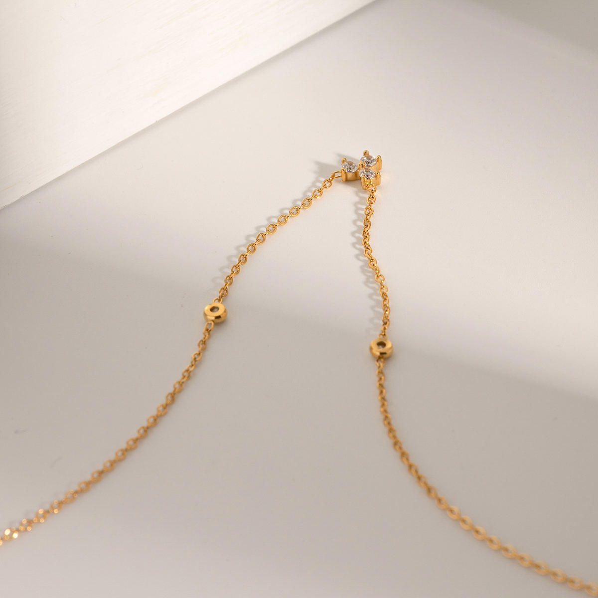 Natalia Triple Pendant Cubic Zirconia Necklace