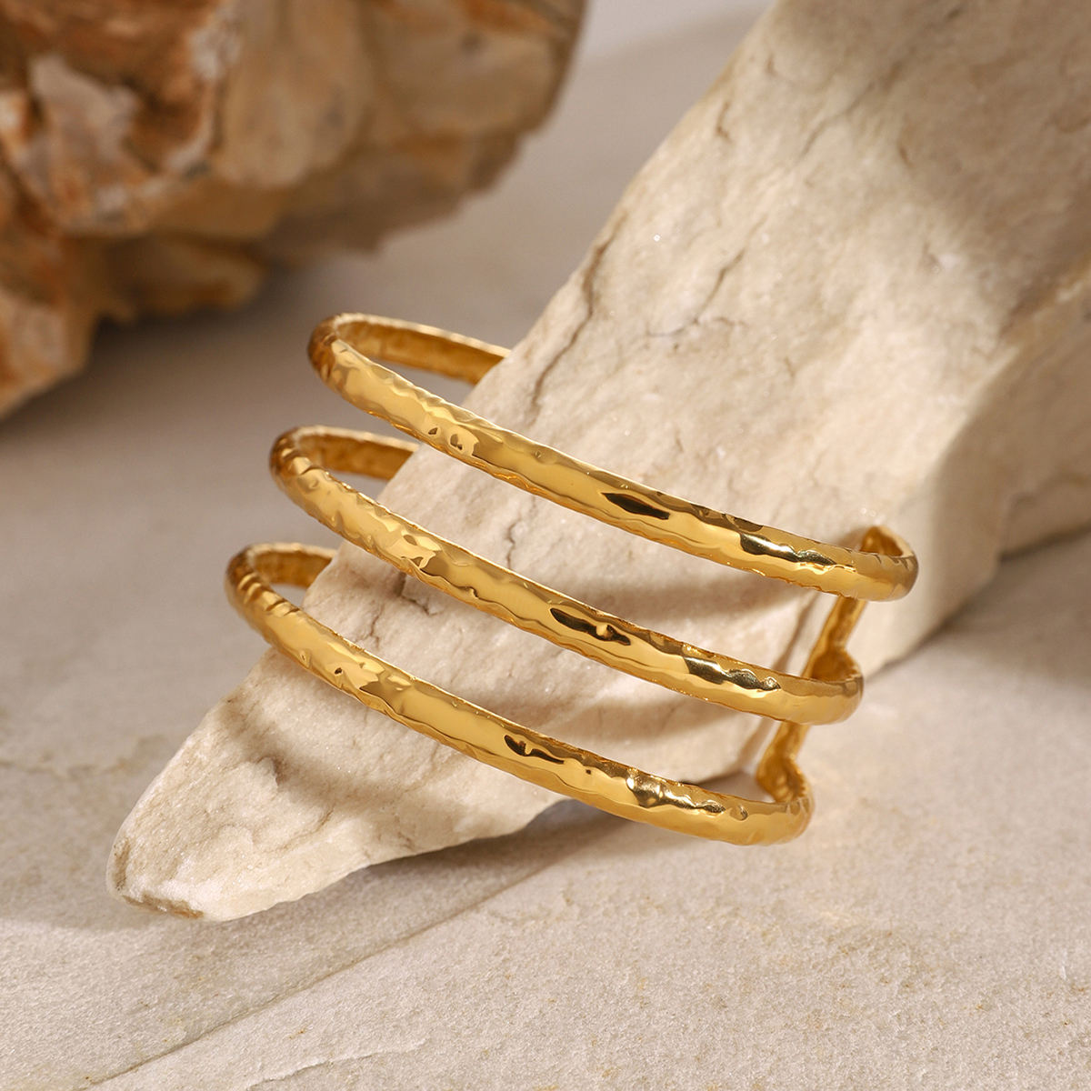 Blanca Minimalist 3 Layer Bangle
