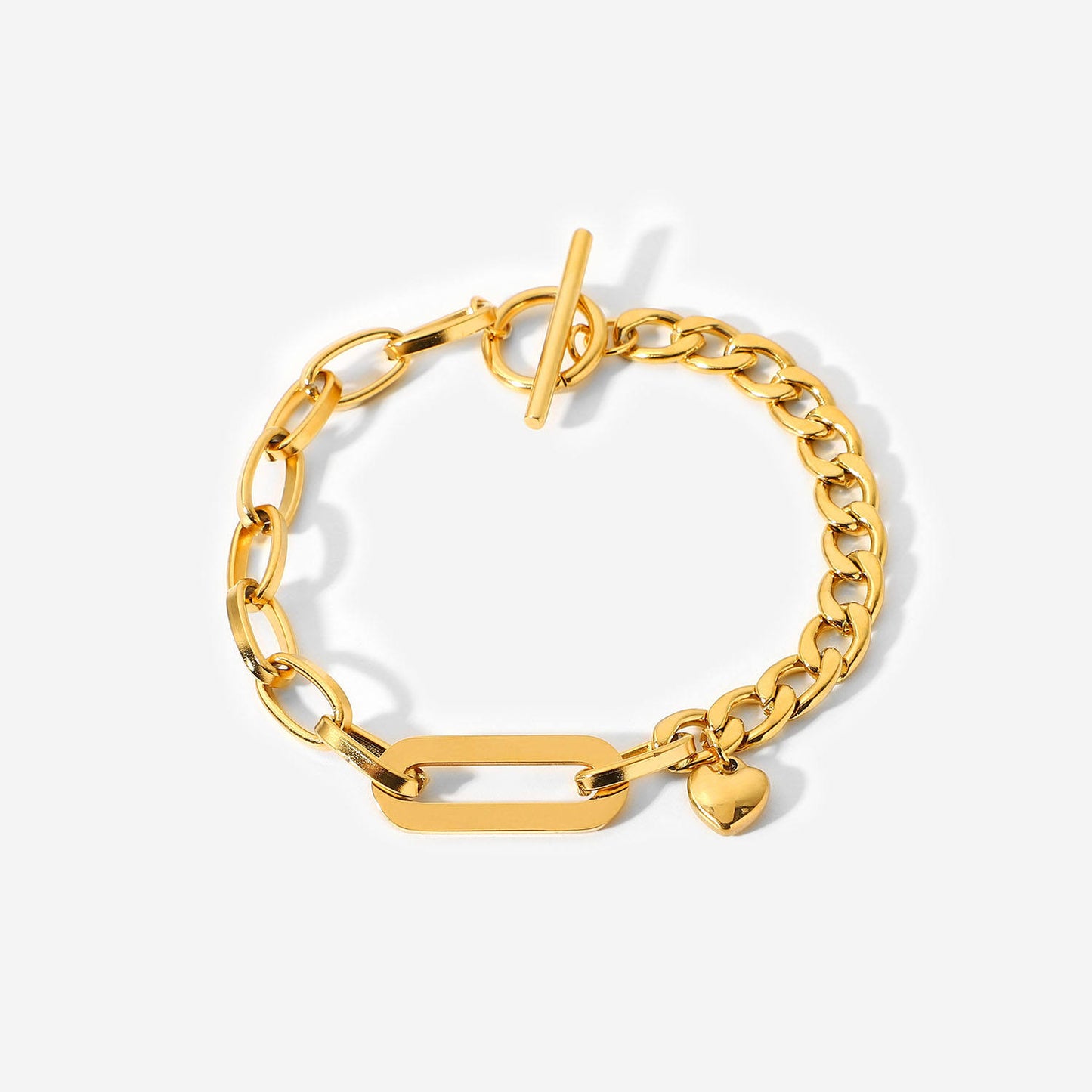 Belen Oval Link Dual Design Bracelet