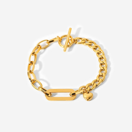 Belen Oval Link Dual Design Bracelet