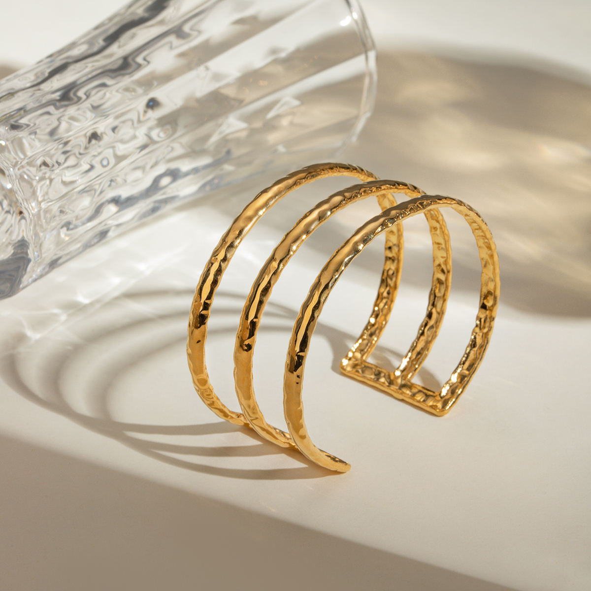Blanca Minimalist 3 Layer Bangle