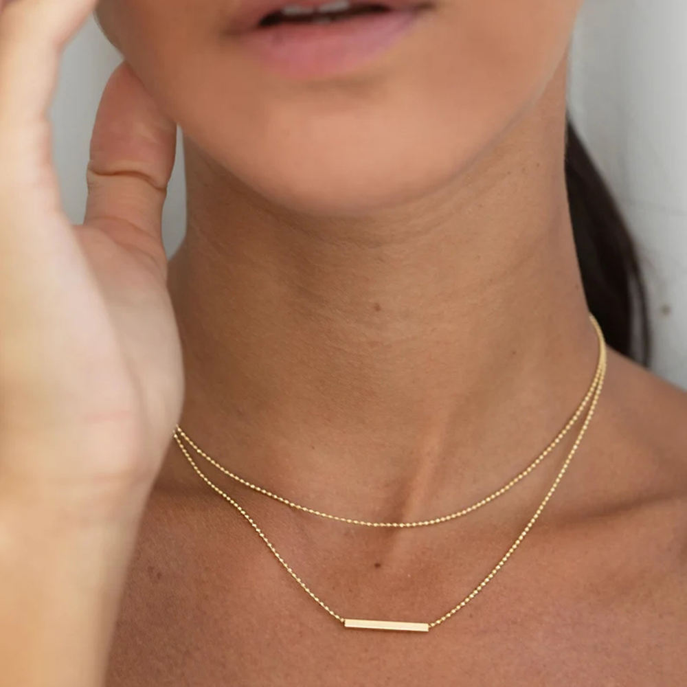 Nerissa Double Layer Bar Necklace