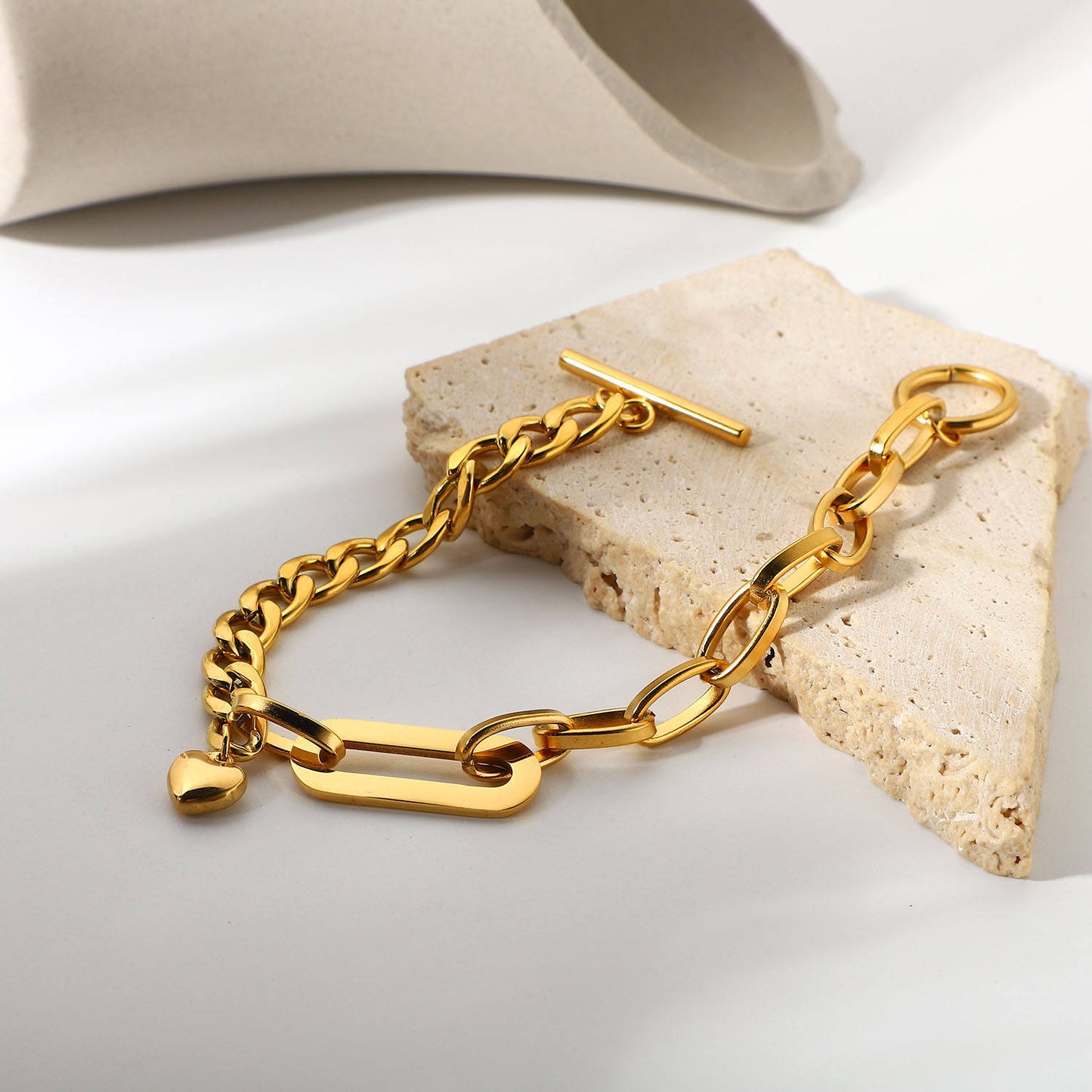 Belen Oval Link Dual Design Bracelet