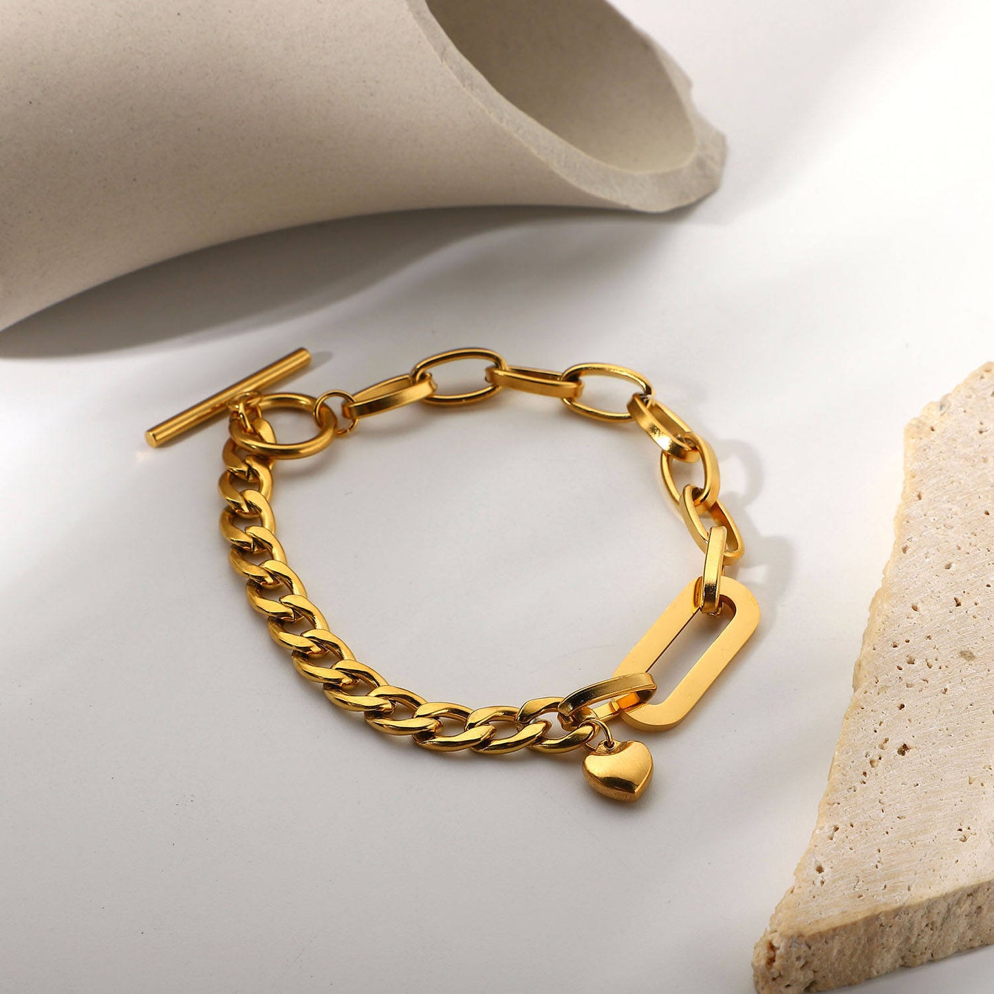 Belen Oval Link Dual Design Bracelet