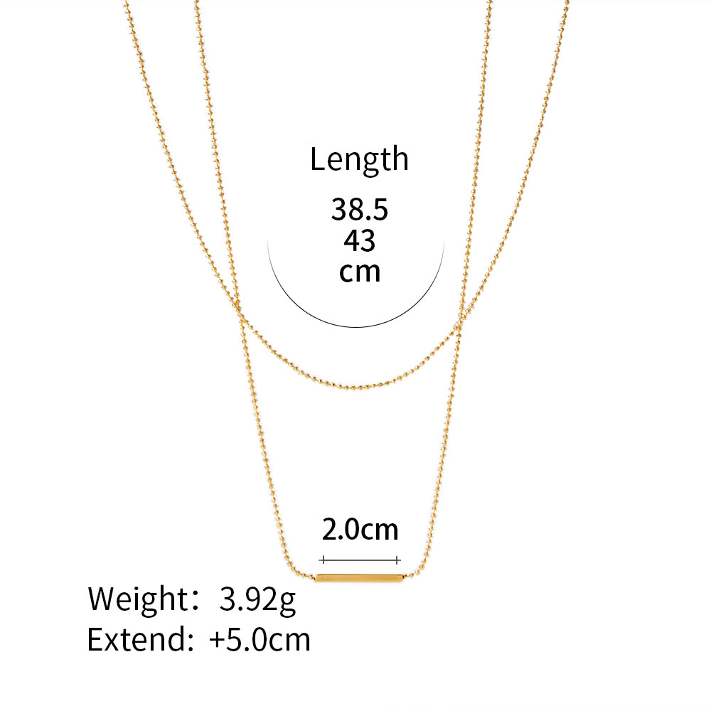Nerissa Double Layer Bar Necklace