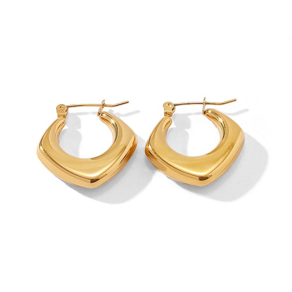 Emilia Rhombus Geometric Hoop Earrings