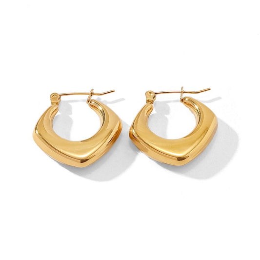 Emilia Rhombus Geometric Hoop Earrings