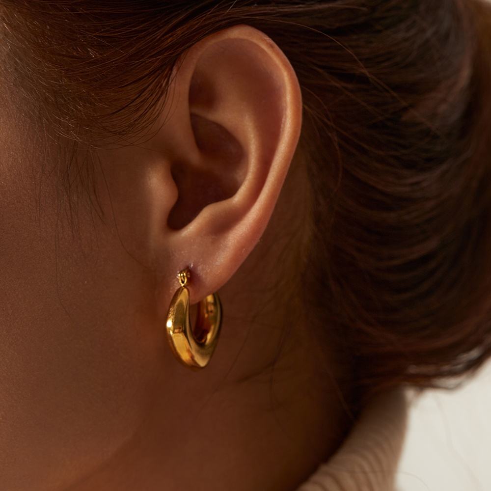Emilia Rhombus Geometric Hoop Earrings