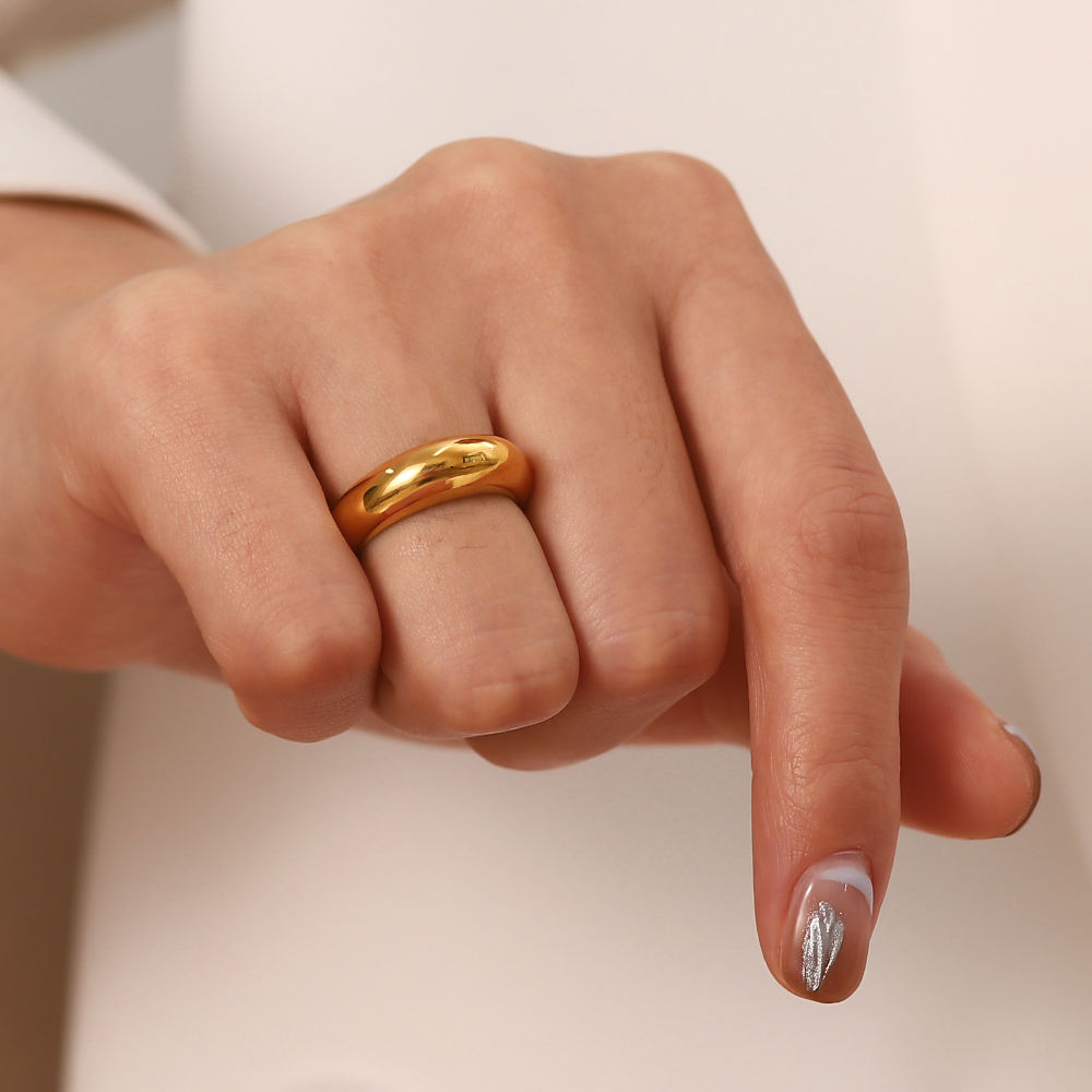 Rosie High Polished Round Chunky Ring