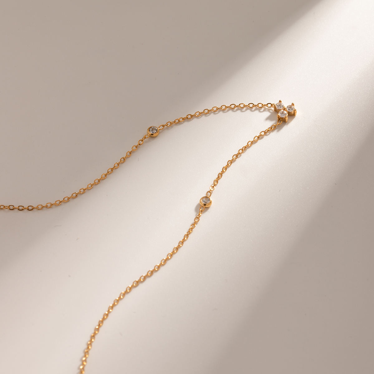 Natalia Triple Pendant Cubic Zirconia Necklace