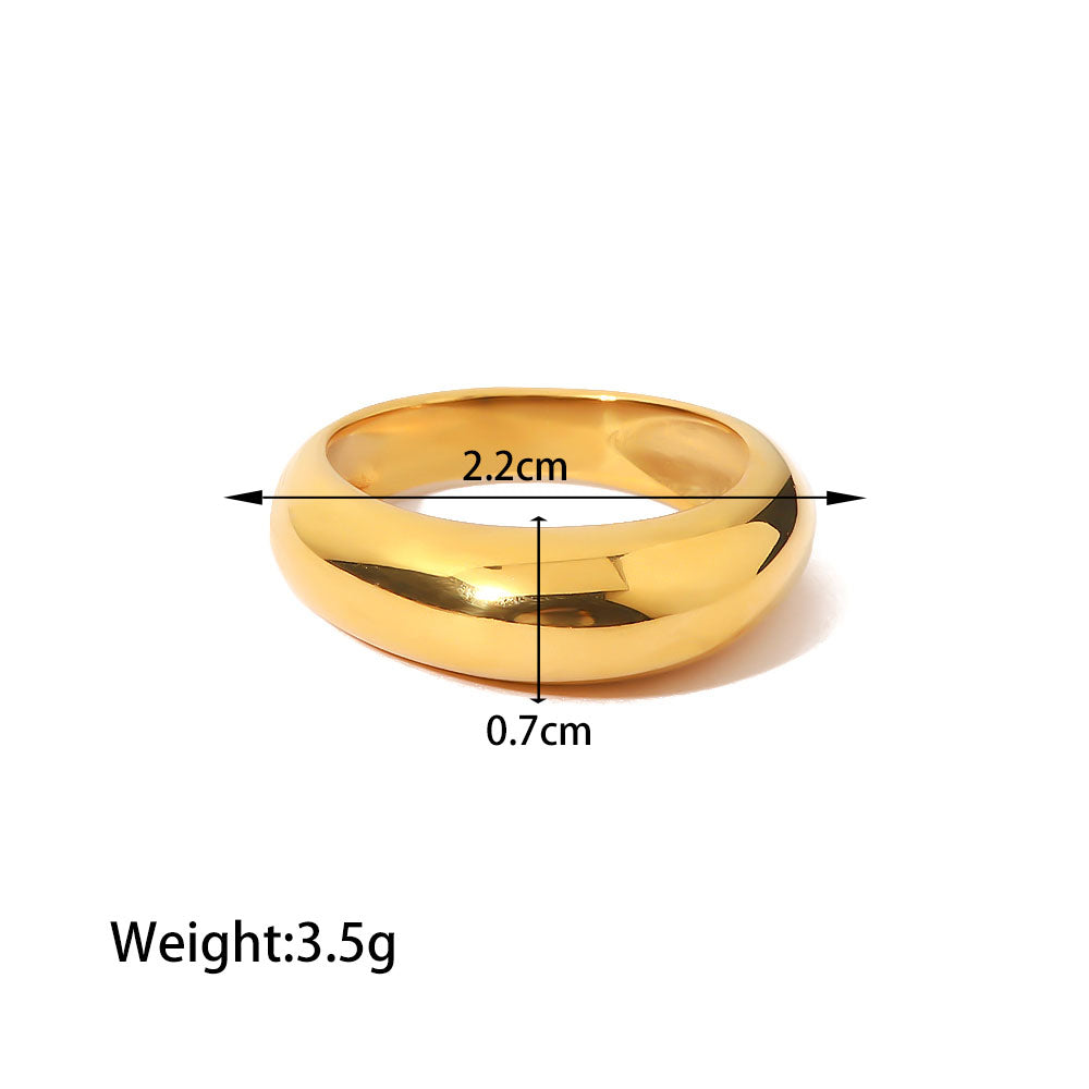 Rosie High Polished Round Chunky Ring