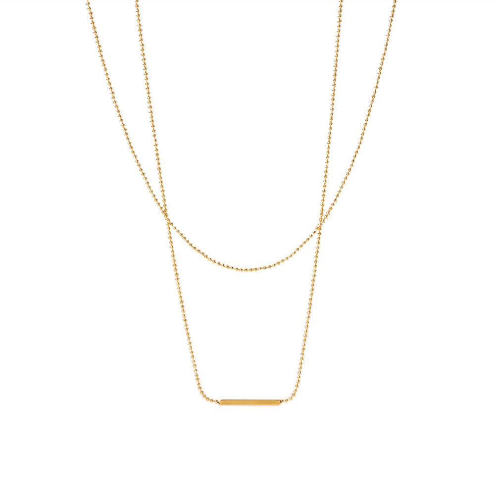 Nerissa Double Layer Bar Necklace