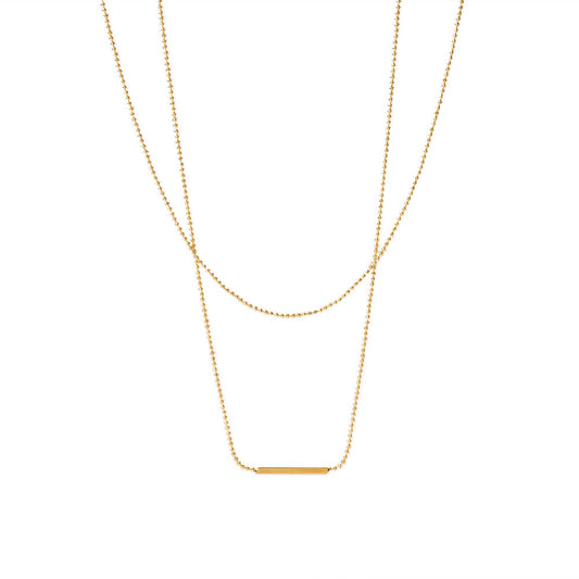 Nerissa Double Layer Bar Necklace