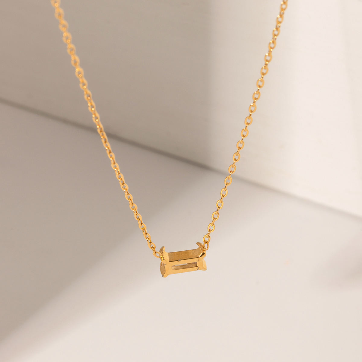 Nelia Rectangle Cubic Zirconia Pendant Necklace