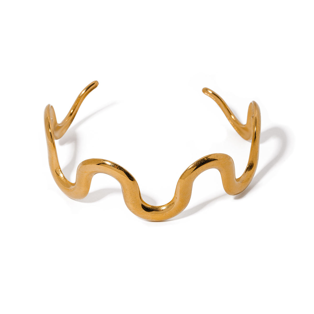 Bonifacia Twist Wavy Cuff Bangle